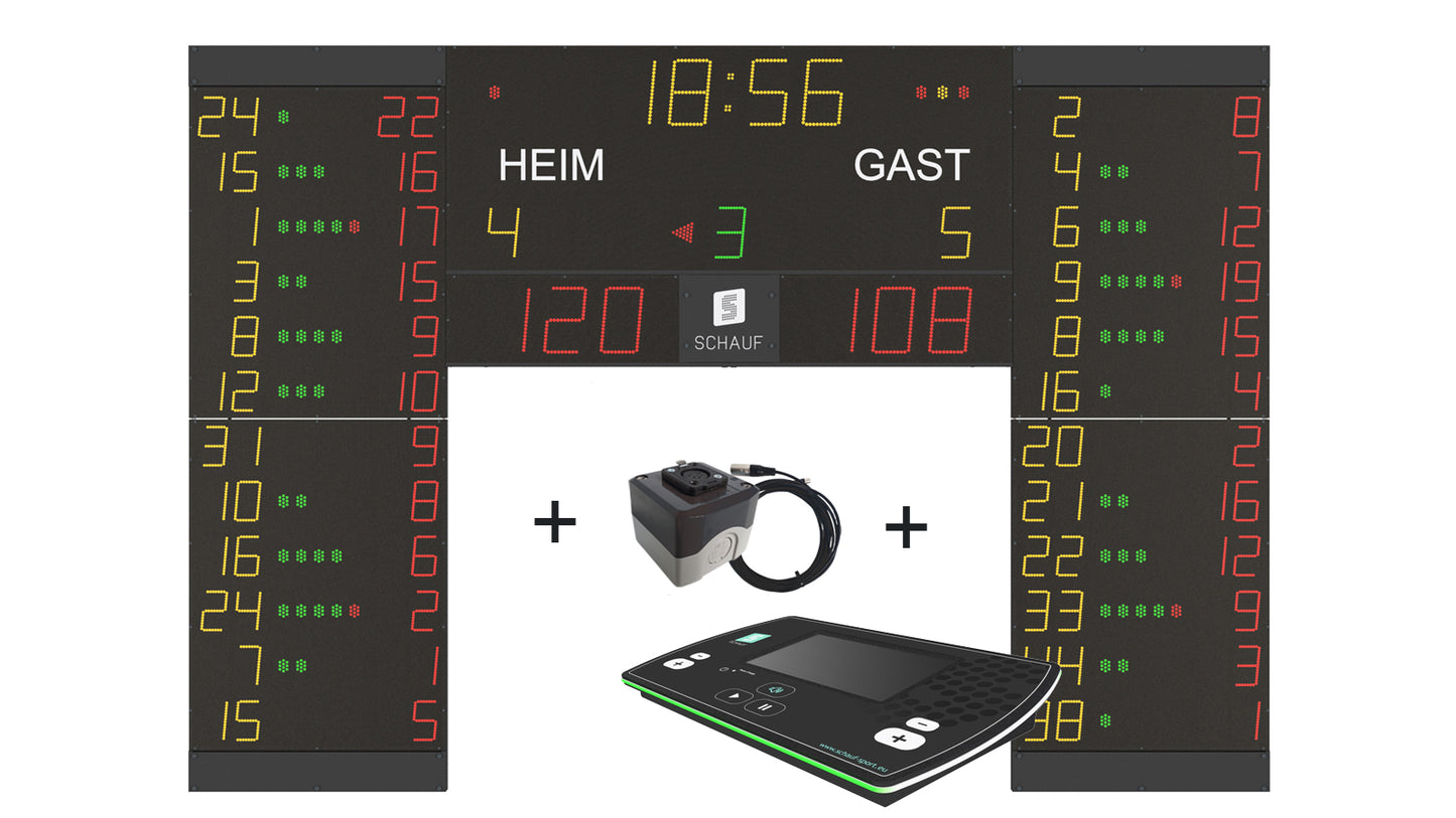 BASE Indoor + 12x Nummern/ Fouls/ Punkte + Bedienpult