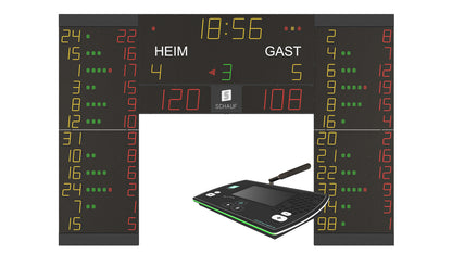 BASE Indoor + 12x Nummern/ Fouls/ Punkte + Bedienpult