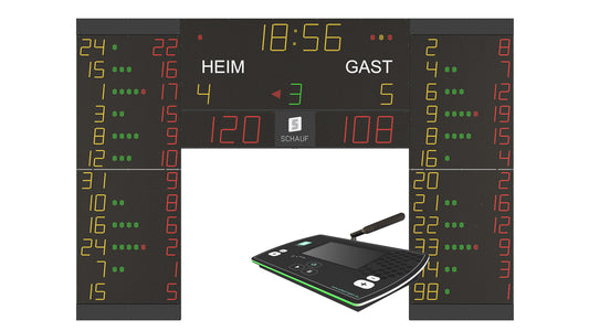 BASE Indoor + 12x Nummern/ Fouls/ Punkte + Bedienpult